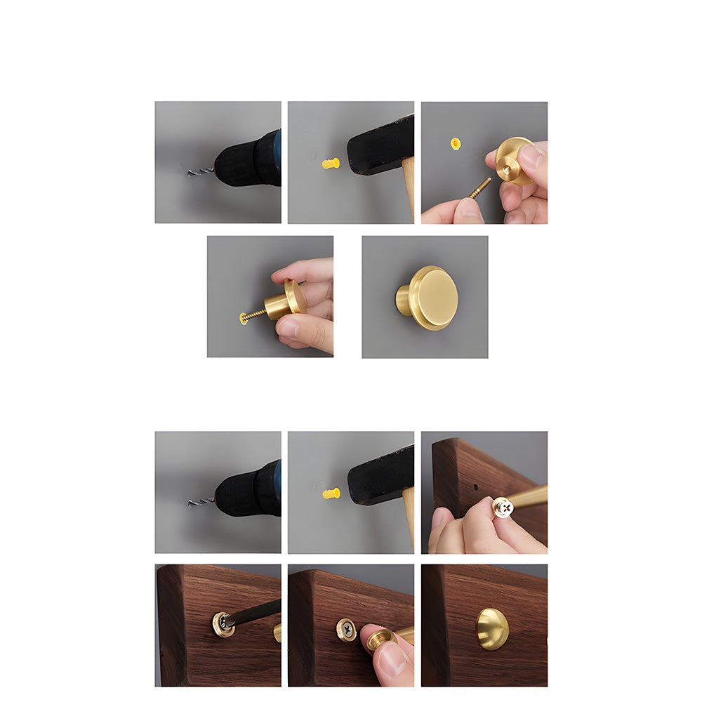 Modern Solid Brass Wall Pegs for Coats & Bags