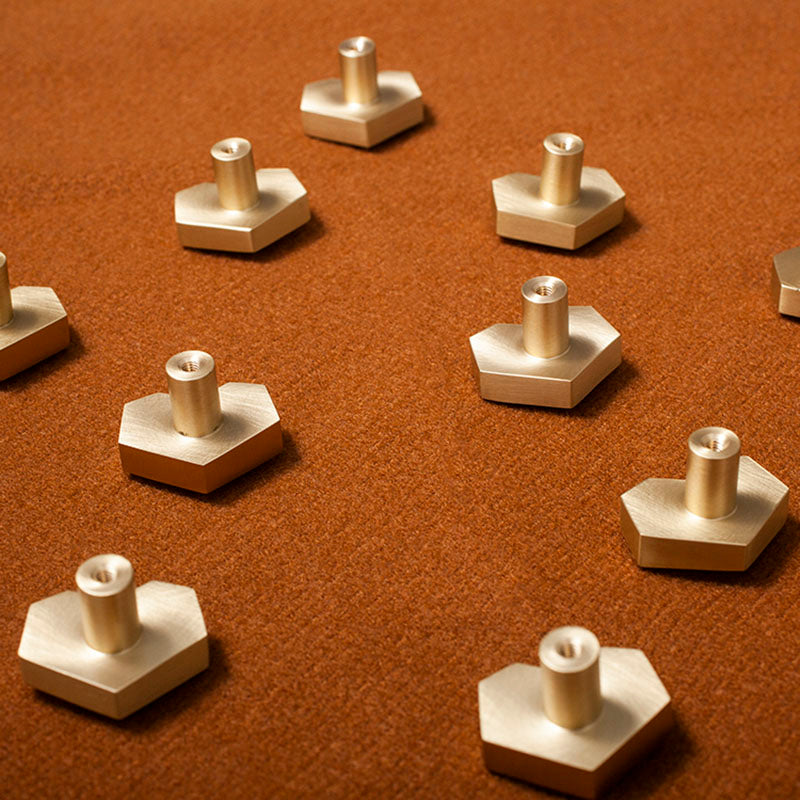 Heart-Shaped Brass Drawer Knobs for Cupboards