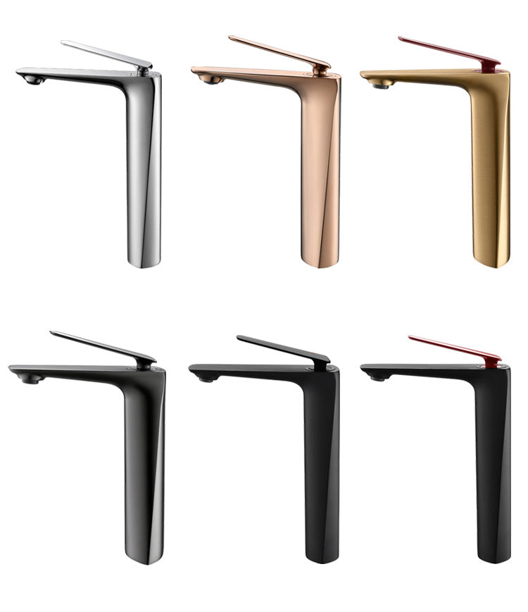 Caldor Single Handle Brass Vessel Bathroom Sink Faucet