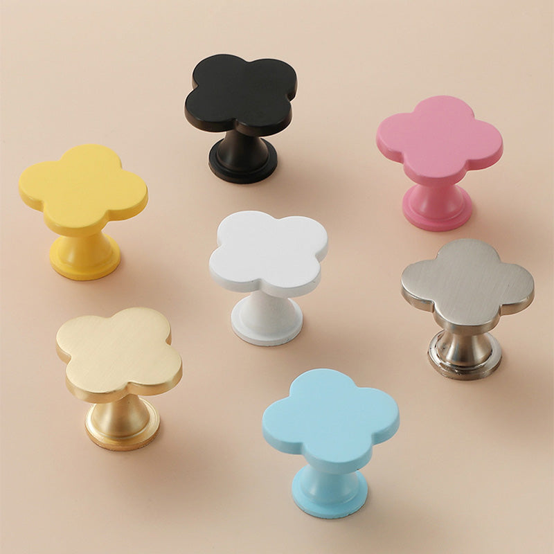 Four-Leaf Clover Cabinet Knobs in Seven Colors