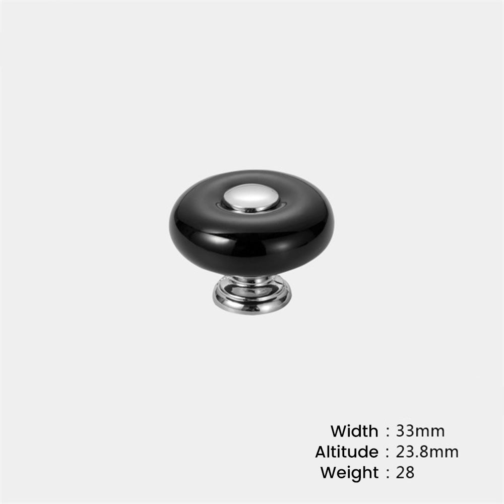 Two-Tone Round Bar Cabinet Pulls and Knobs for Dressers