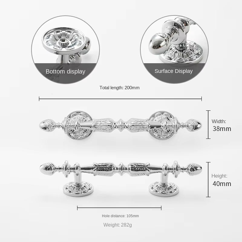 Polished Silver Floral Cabinet Pulls and Knobs