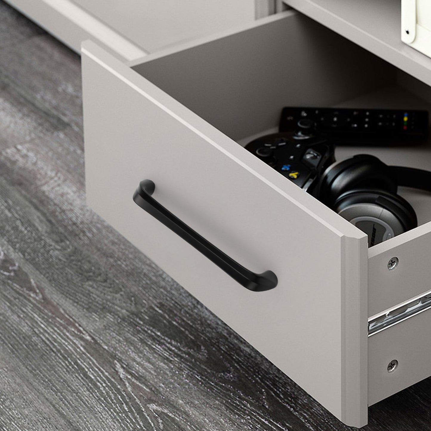 Black 5 Inch Rounded Arch Cabinet Pulls for Kitchens