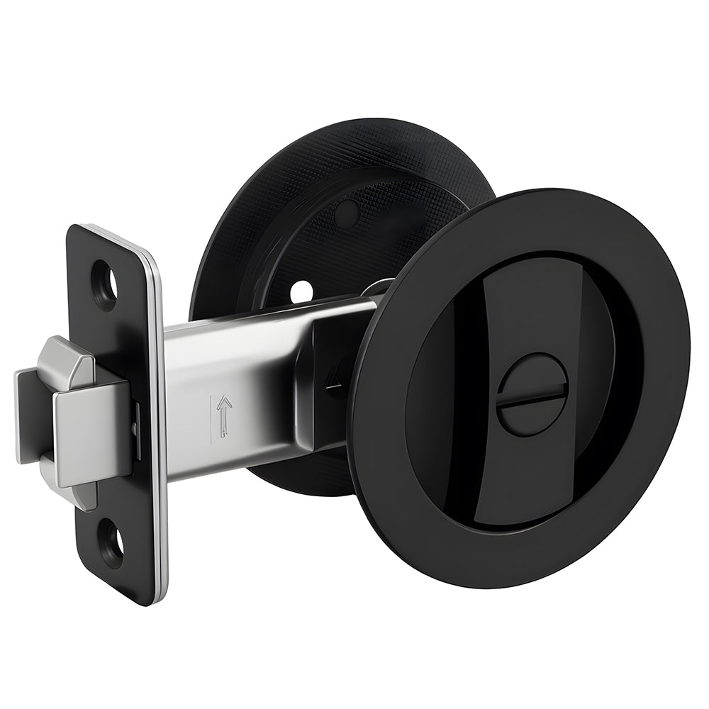 Round Pocket Door Lock for Interior Sliding Doors