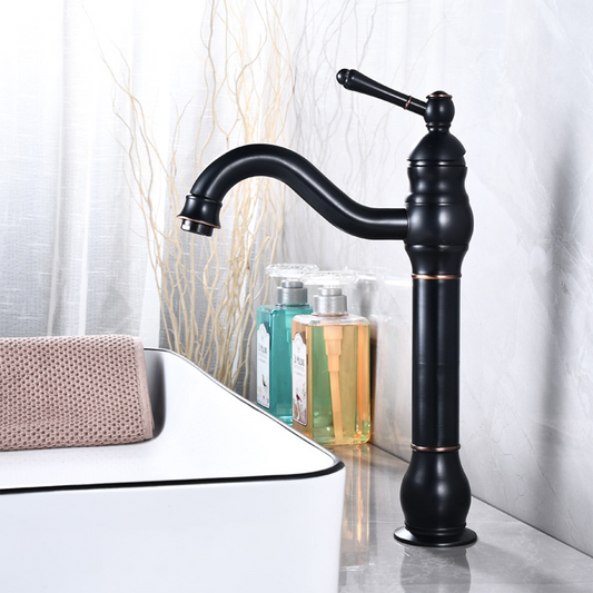 Bravora Retro Single Hole Brass Bathroom Sink Faucet