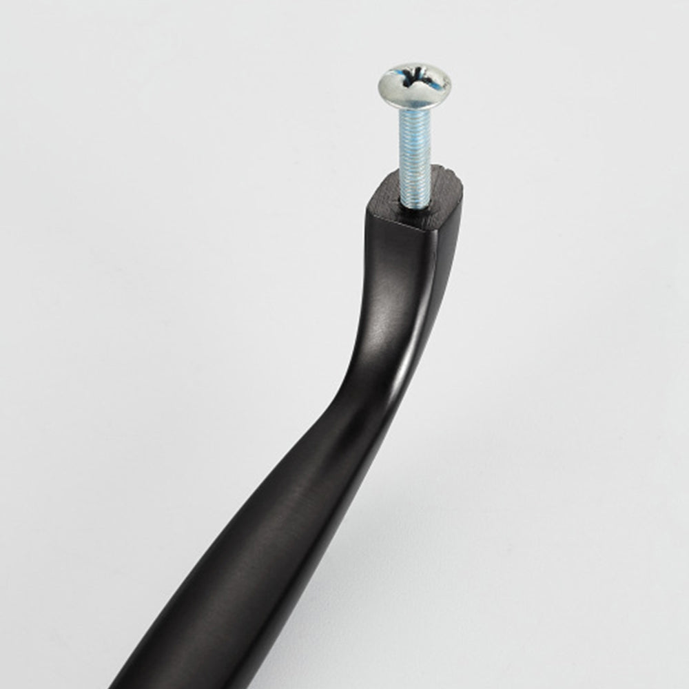 Comforsyco Curved Cabinet Pull Handles and Matching Round Knobs