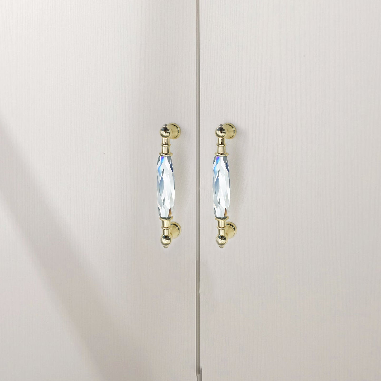 Comforsyco Faceted Crystal Drawer Pulls and Cabinet Knobs