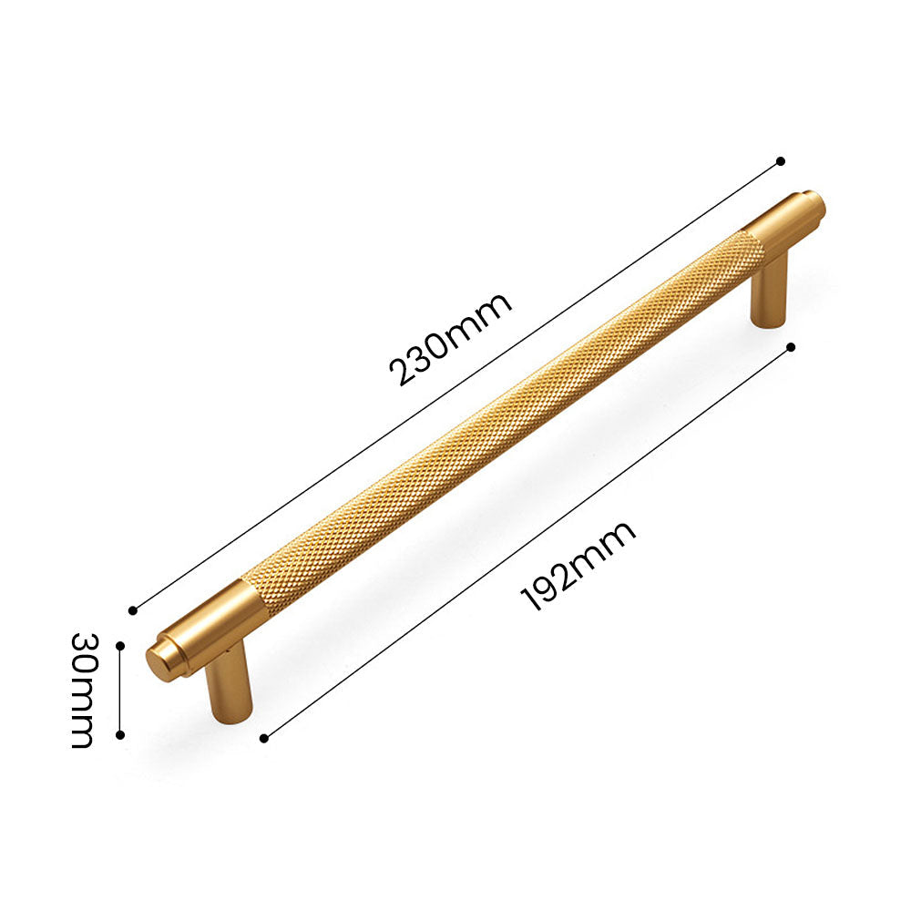 Comforsyco Gold Knurled Cabinet Pulls, Aluminum Alloy Drawer Handles