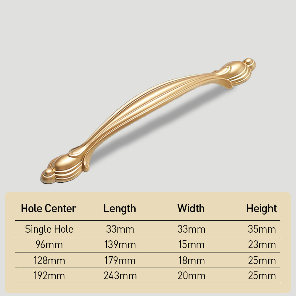 Comforsyco Gold Zinc Alloy Cabinet Handles and Flower Knobs