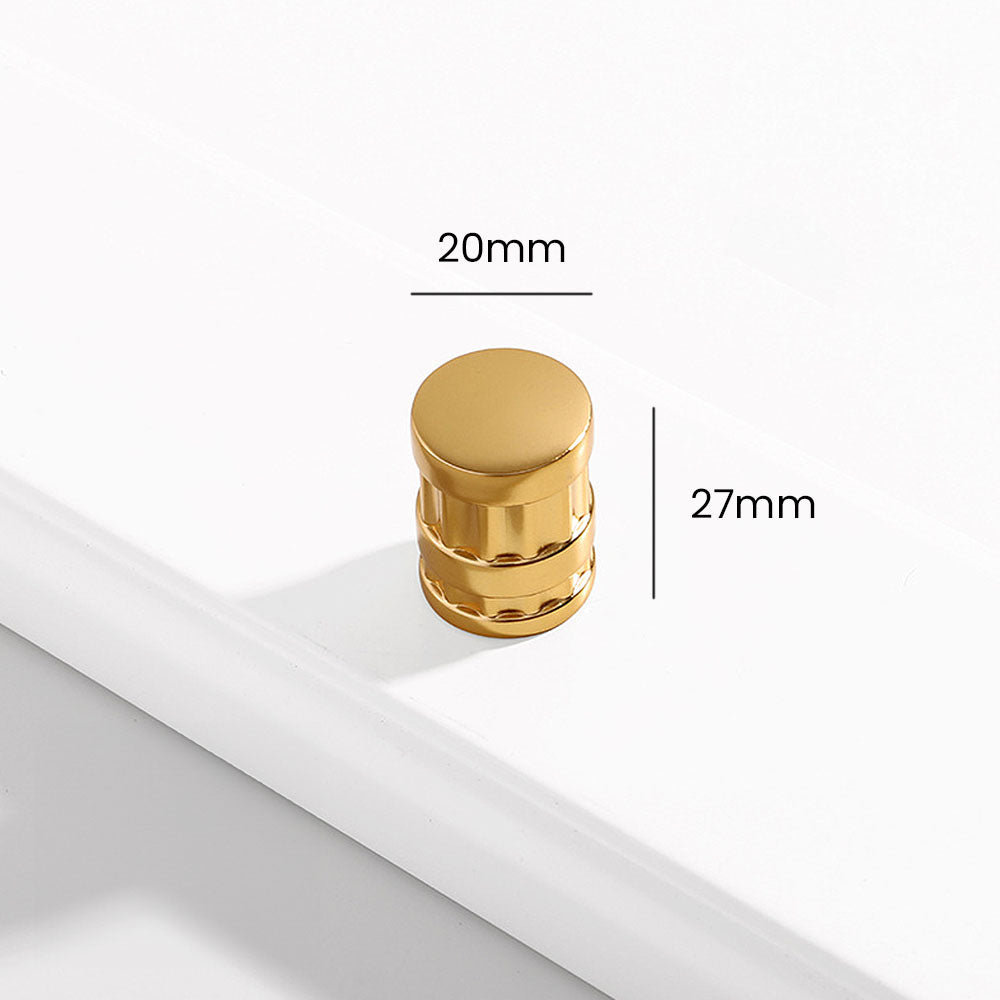 Comforsyco Grooved Round Bar Cabinet Pulls and Matching Knobs