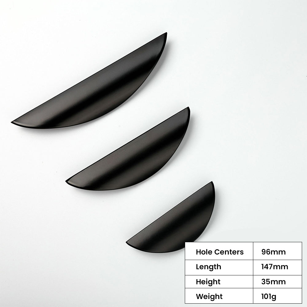Comforsyco Half Moon Finger Edge Cabinet Handles Door Hardware