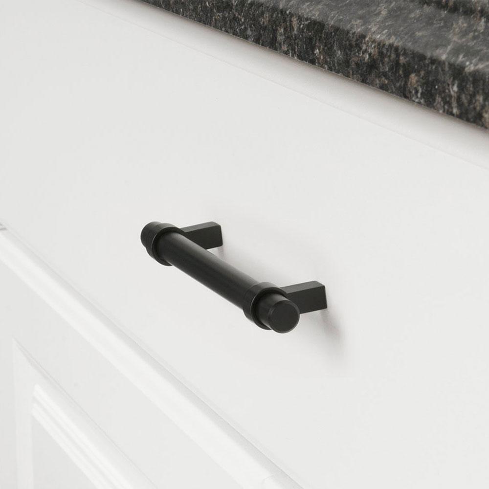 Comforsyco Matte Black Cabinet Handles for Kitchen and Bathroom