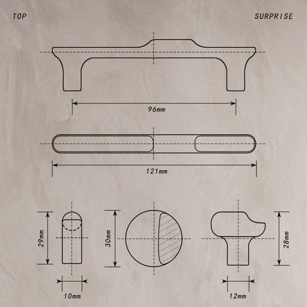 Comforsyco Modern T Bar Cabinet Pulls and Round Knobs