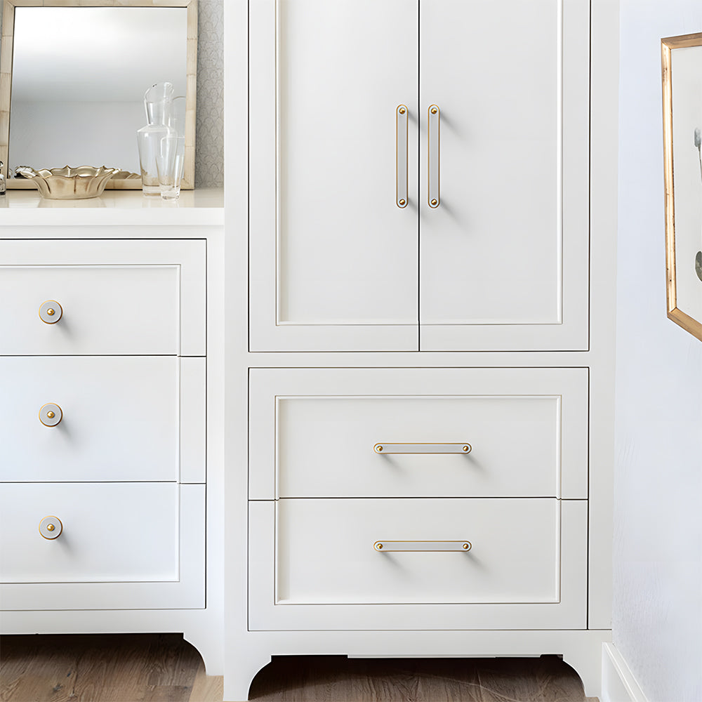 Comforsyco Two-Tone Gold Cabinet Handles, Drawer Pulls and Knobs