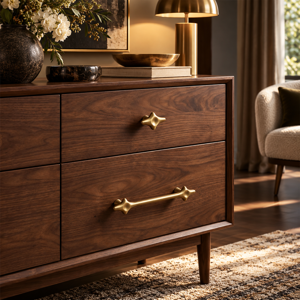 Mid-Century Starburst Cabinet Pulls and Knobs