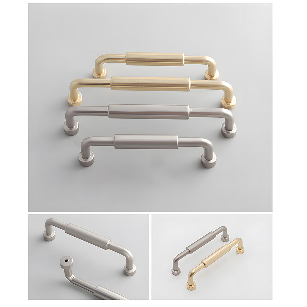 Center-Sleeve Cabinet Pulls in Gold and Silver