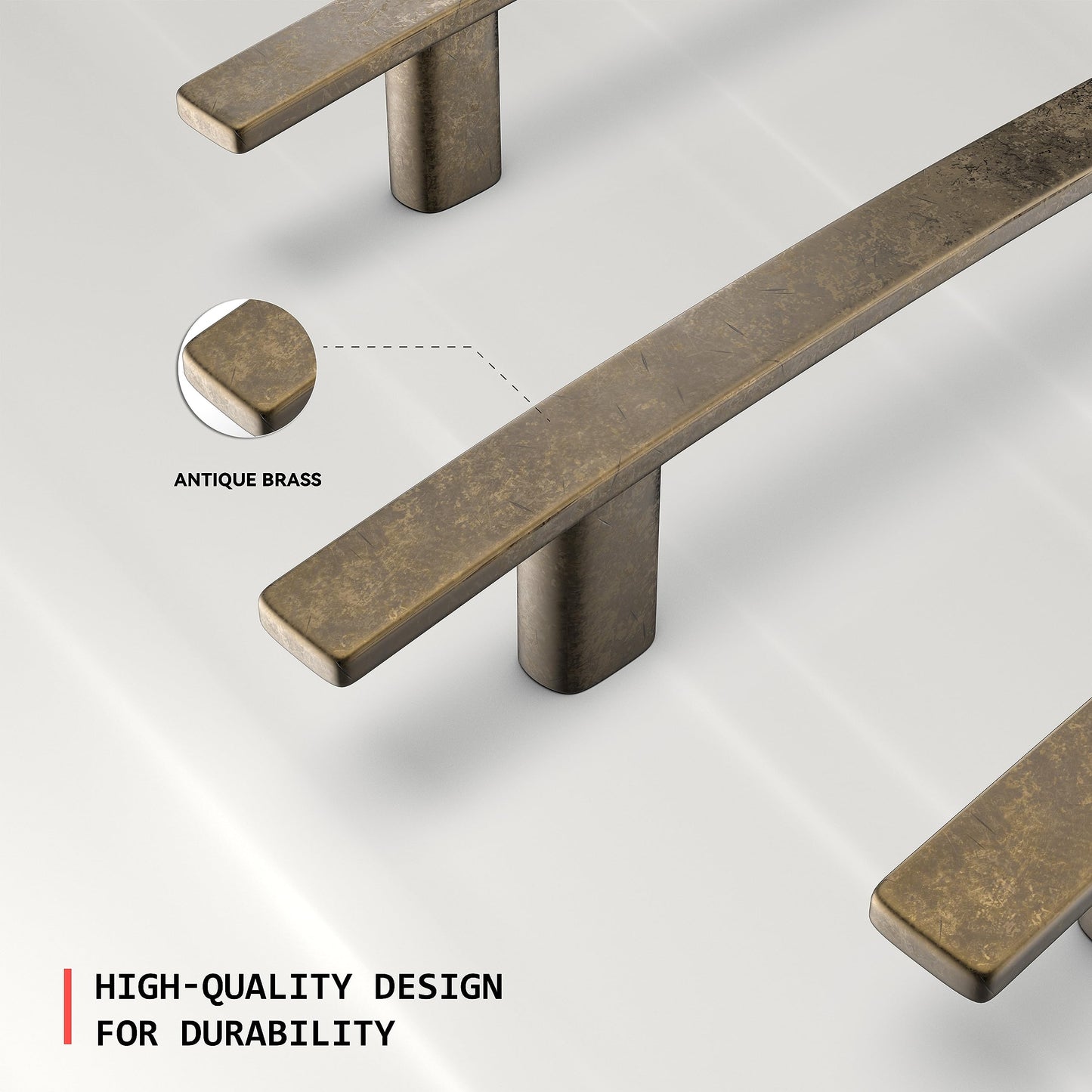 Multi-Finish Curved Cabinet Pulls for Kitchen Drawers
