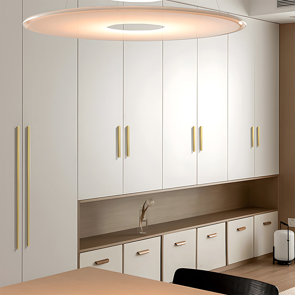 Brushed Gold Solid Brass Flat Bar Cabinet Pulls