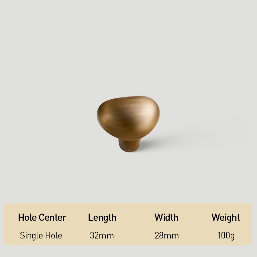Organic Pebble Mushroom Cabinet Knobs