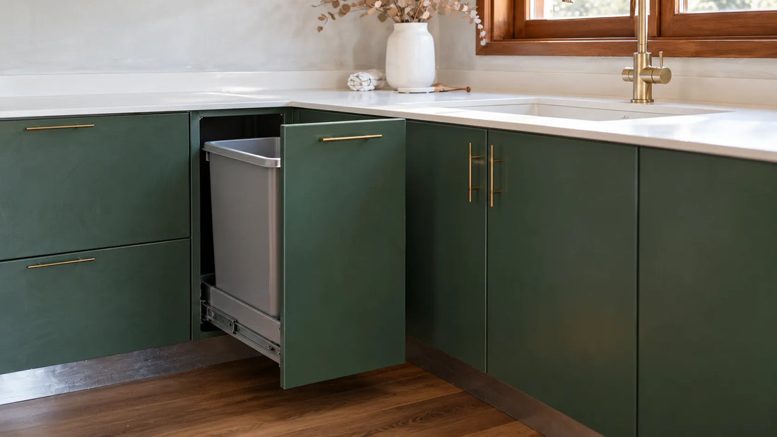 Where Should the Handle Go on a Pull-Out Trash Cabinet?