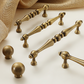 Vintage Turned Brass Cabinet Pulls and Knobs for Wardrobes