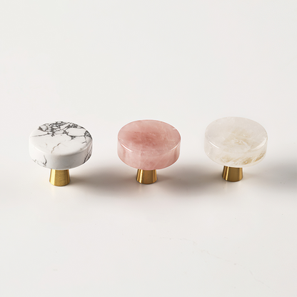 Light Luxury Brass Crystal Single Hole Knob