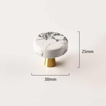 Light Luxury Brass Crystal Single Hole Knob