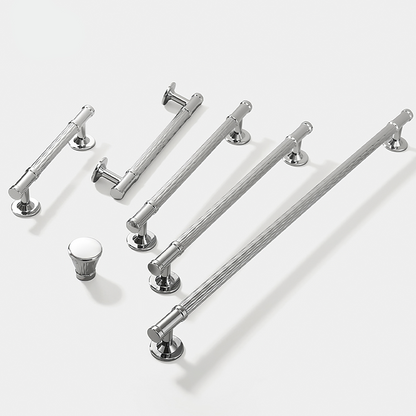 Textured Round Bar Cabinet Handles and Knobs