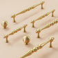 Vintage Turned Brass Cabinet Pulls and Knobs for Wardrobes