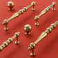 Vintage Turned Brass Cabinet Pulls and Knobs for Wardrobes