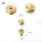 Vintage Turned Brass Cabinet Pulls and Knobs for Wardrobes