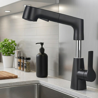 Astra Pull-Out Lift Faucet 360° Rotatable Stainless Steel Sink Mixer