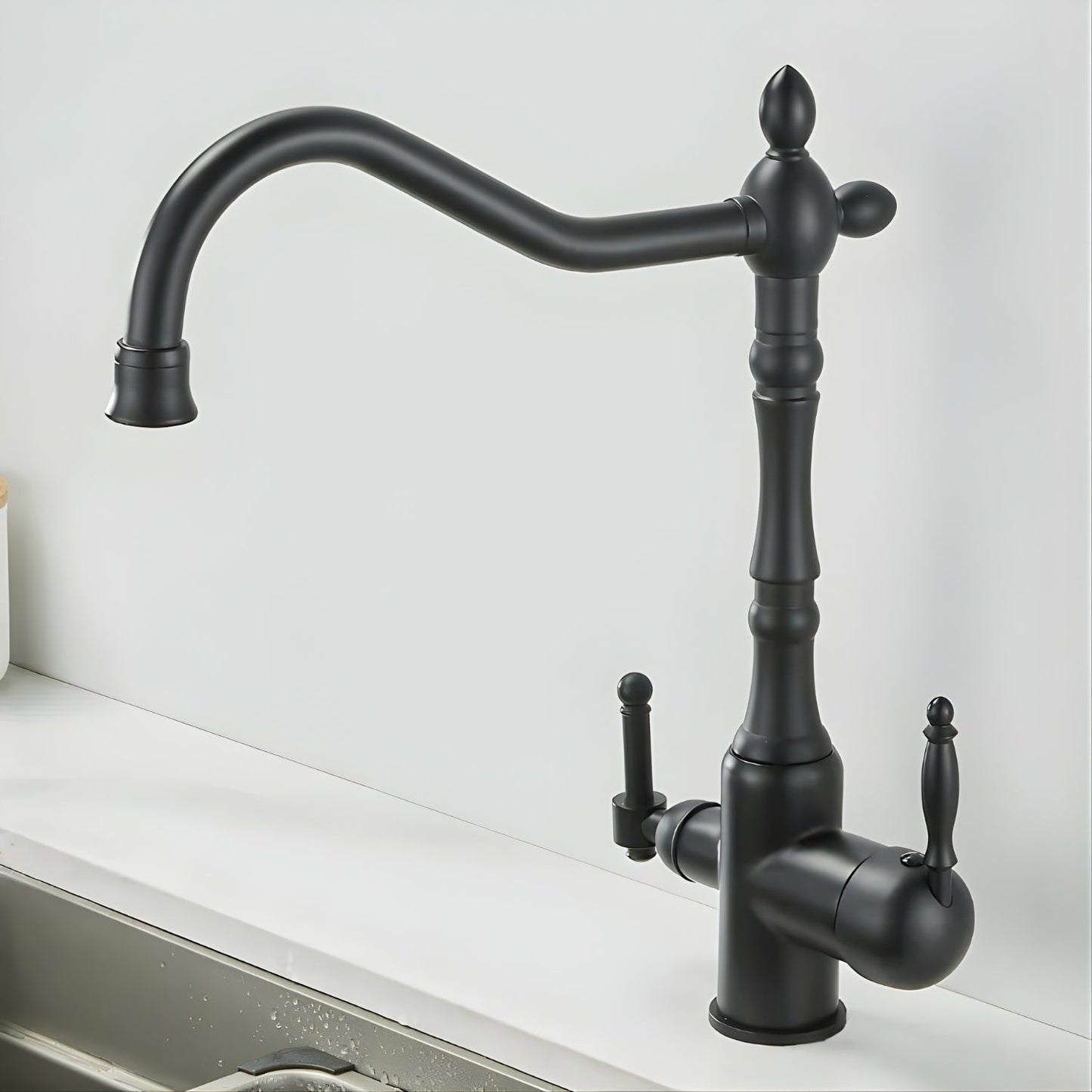 Celia 3-Way Filter Kitchen Faucet with Dual Handles