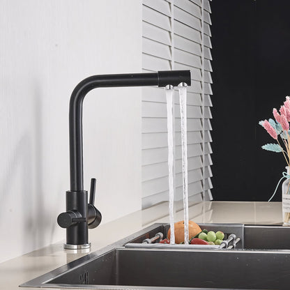 Selma Three-Way Kitchen Faucet with Filter Tap Reverse Osmosis Filters Compatible