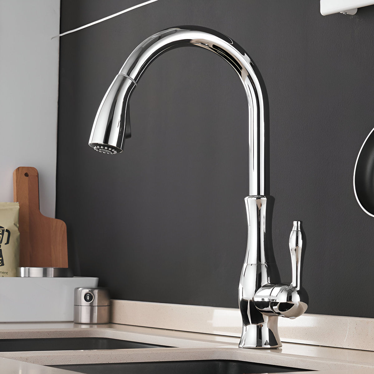 Aurea Luxury Polished Gold Kitchen Faucet