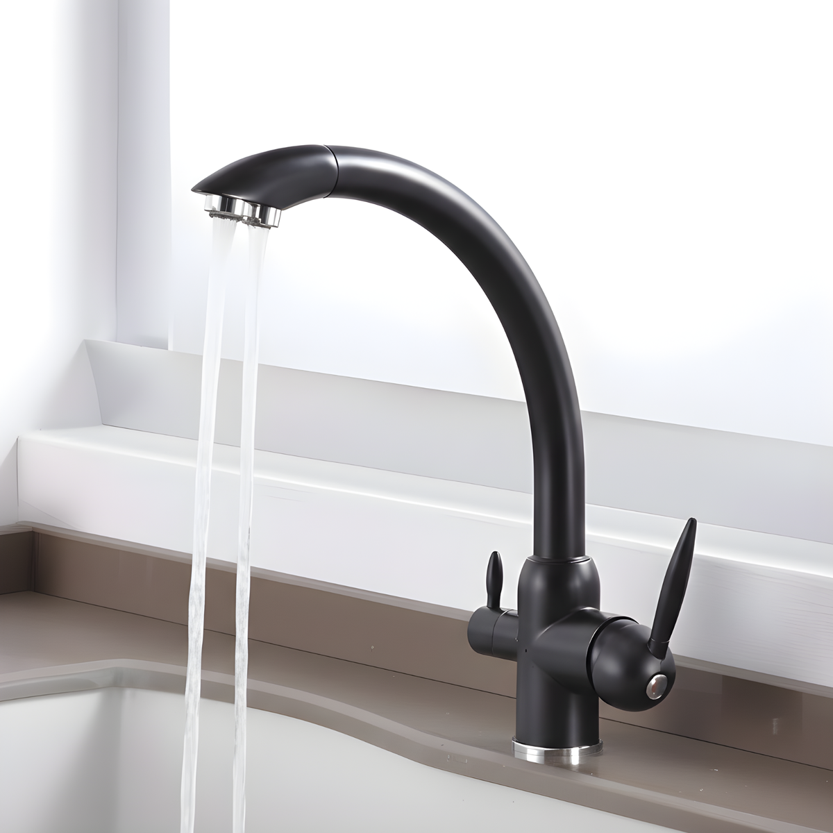 Sora 3-Way Kitchen Faucet with Pull-Out Sprayer