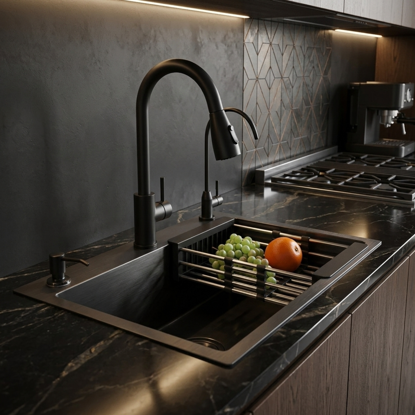 Onyx 22" Kitchen Sink System with Pull-Out Faucet