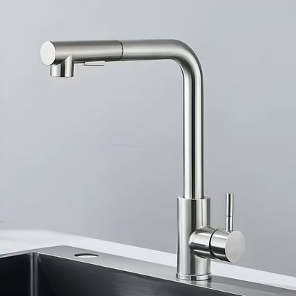 Noir Modern Matte Black Pull-Out Kitchen Faucet