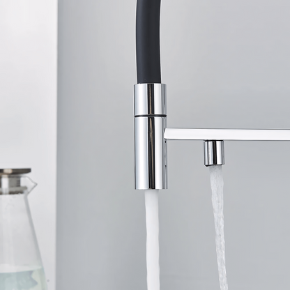 Nola Three-Way Kitchen Faucet with Filter Tap Reverse Osmosis Compatible and Pull-Down Spout