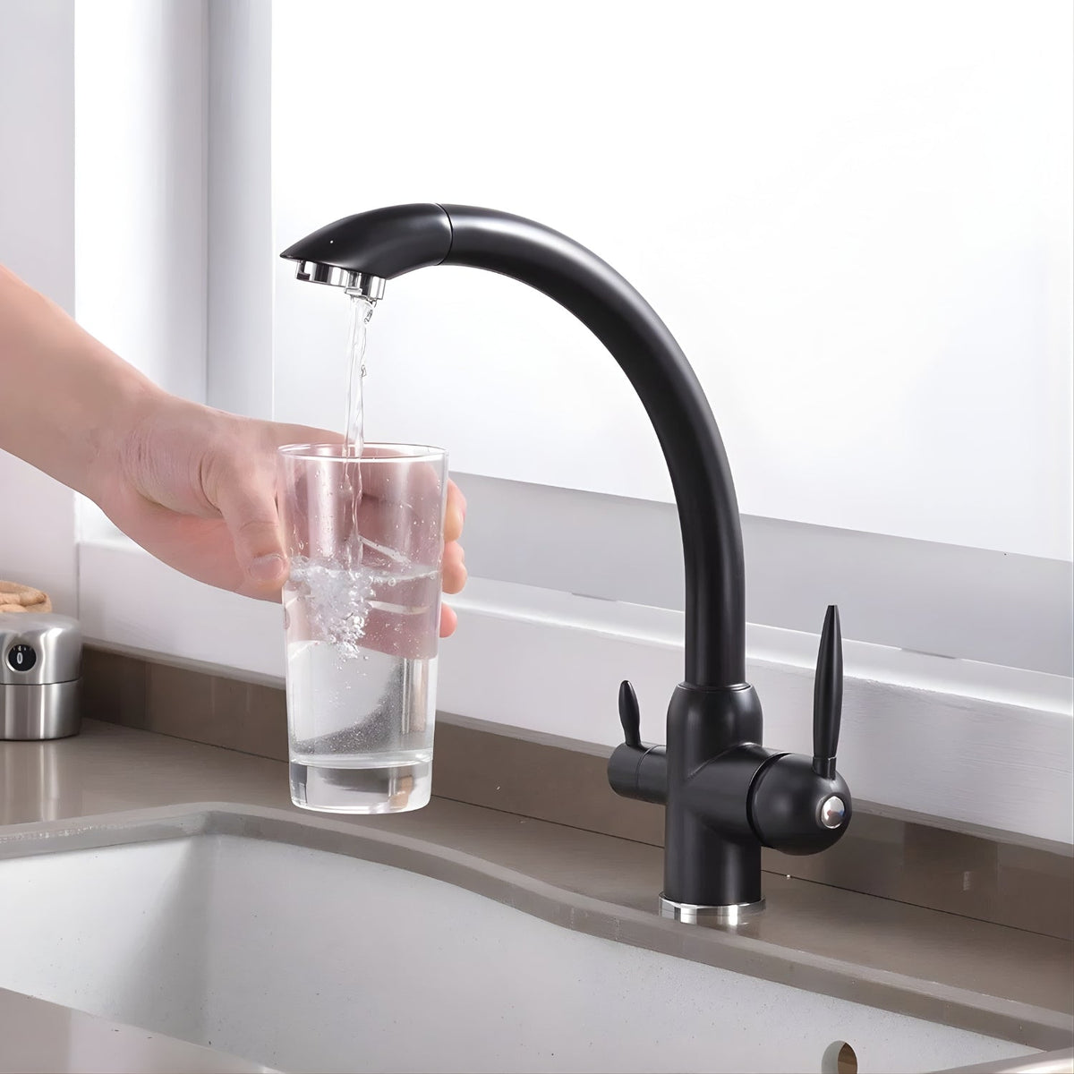 Sora 3-Way Kitchen Faucet with Pull-Out Sprayer