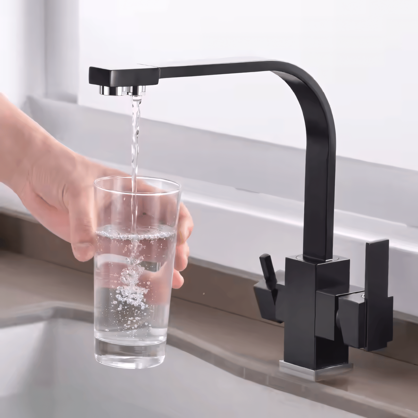 Livia Three-Way Kitchen Faucet with Filter Tap Reverse Osmosis Compatible