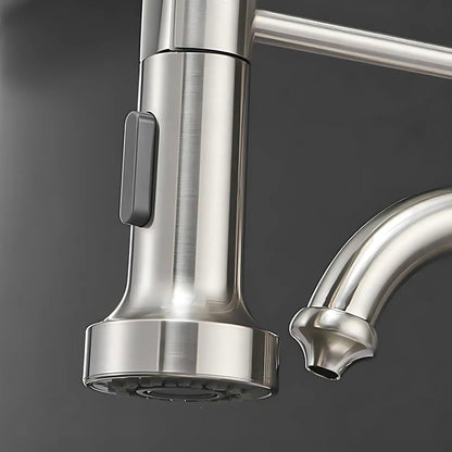 Nilo Three-Way Kitchen Faucet with Filter Tap Reverse Osmosis Compatible and Pull-Down Spout