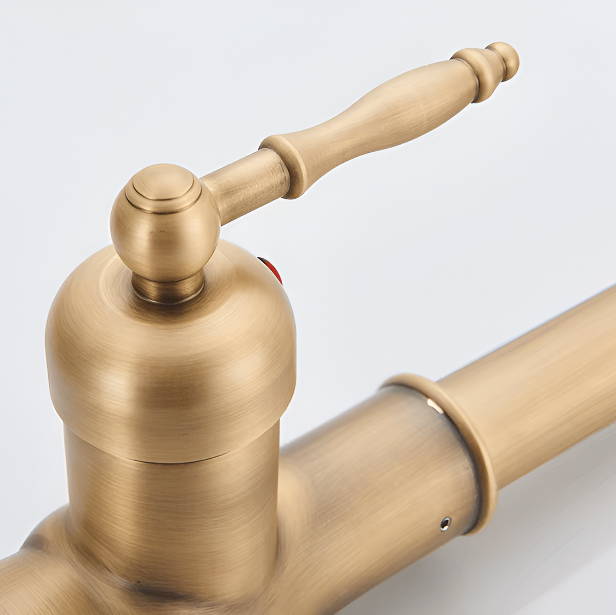 Alden Antique Brass Pull-Down Kitchen Faucet