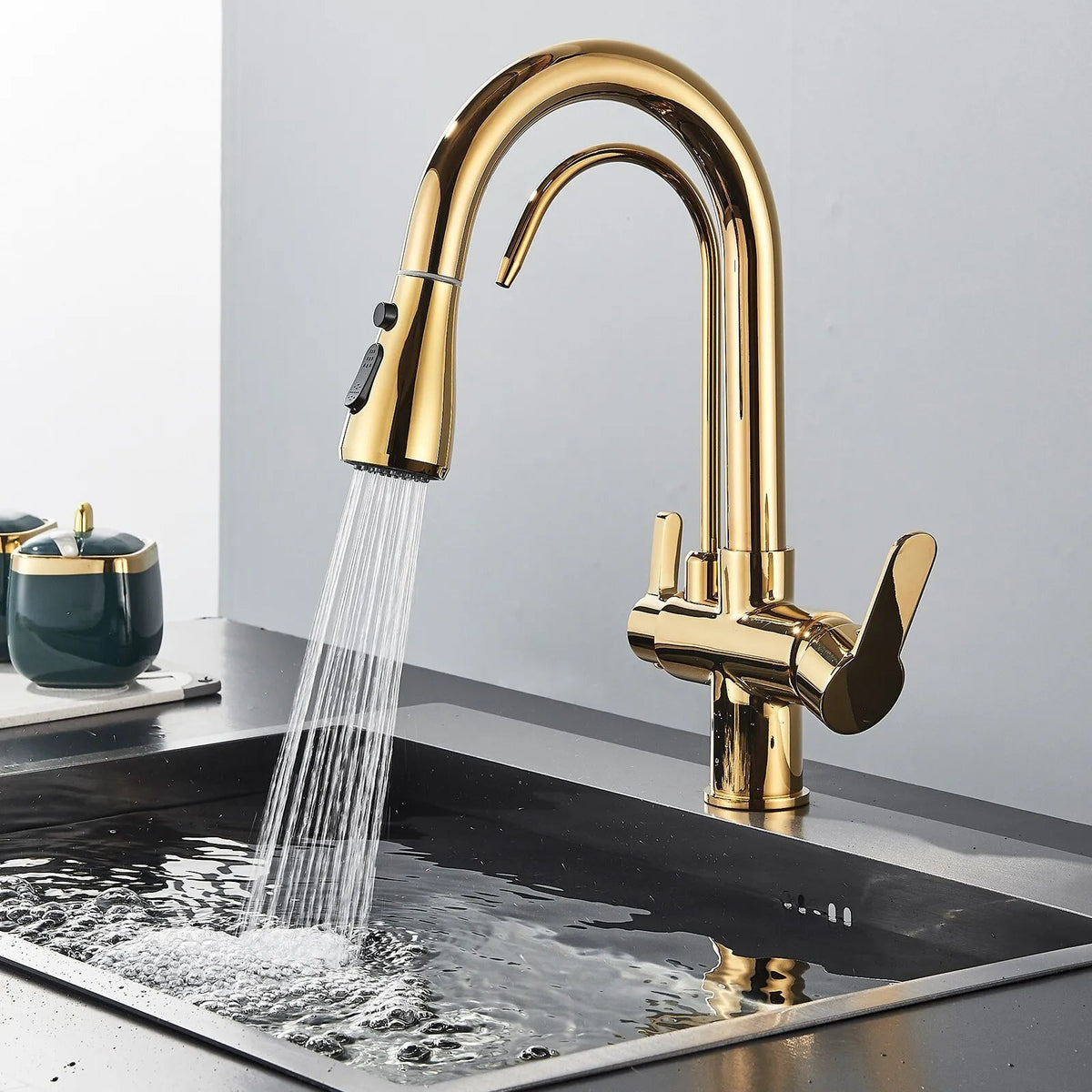 Vera 3-Way Filter Kitchen Faucet with Pull-Down Sprayer