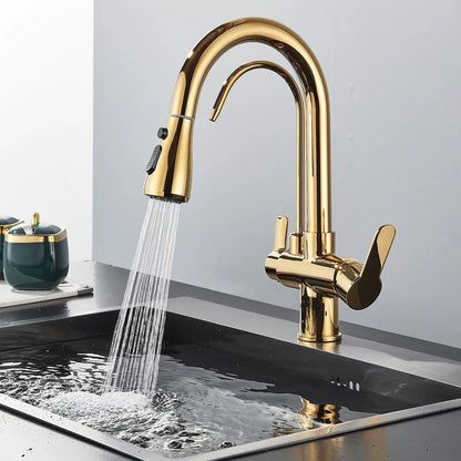 Vera 3-Way Filter Kitchen Faucet with Pull-Down Sprayer