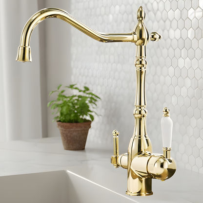 Celia 3-Way Filter Kitchen Faucet with Dual Handles
