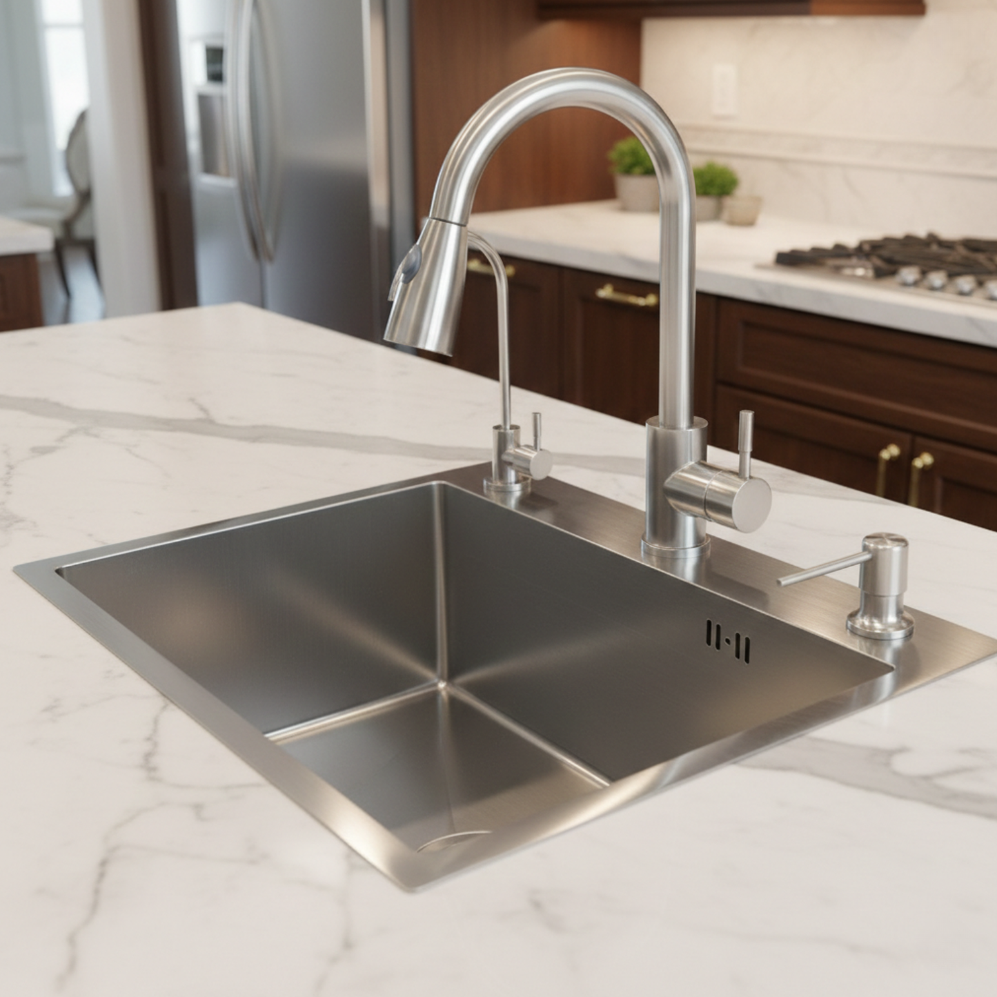 Onyx 22" Kitchen Sink System with Pull-Out Faucet