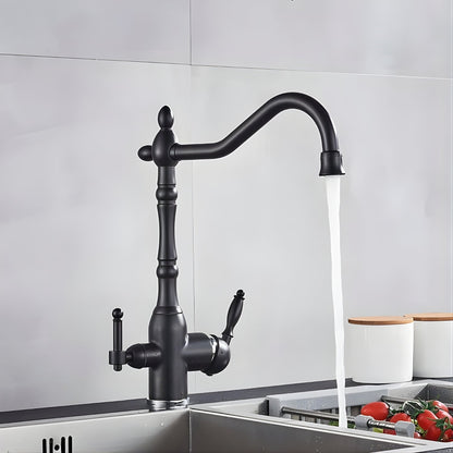 Celia 3-Way Filter Kitchen Faucet with Dual Handles