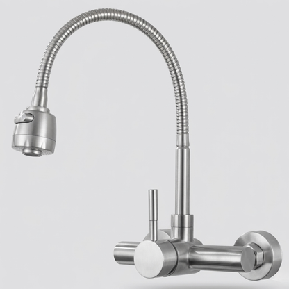 Reno Dual Hole Wall Mount Kitchen Sink Faucet