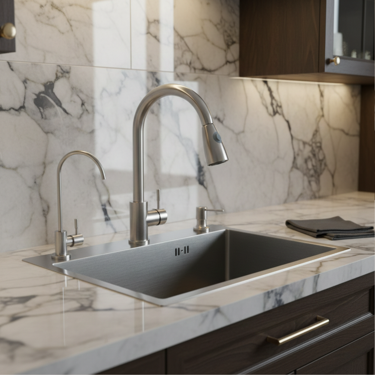 Onyx 22" Kitchen Sink System with Pull-Out Faucet